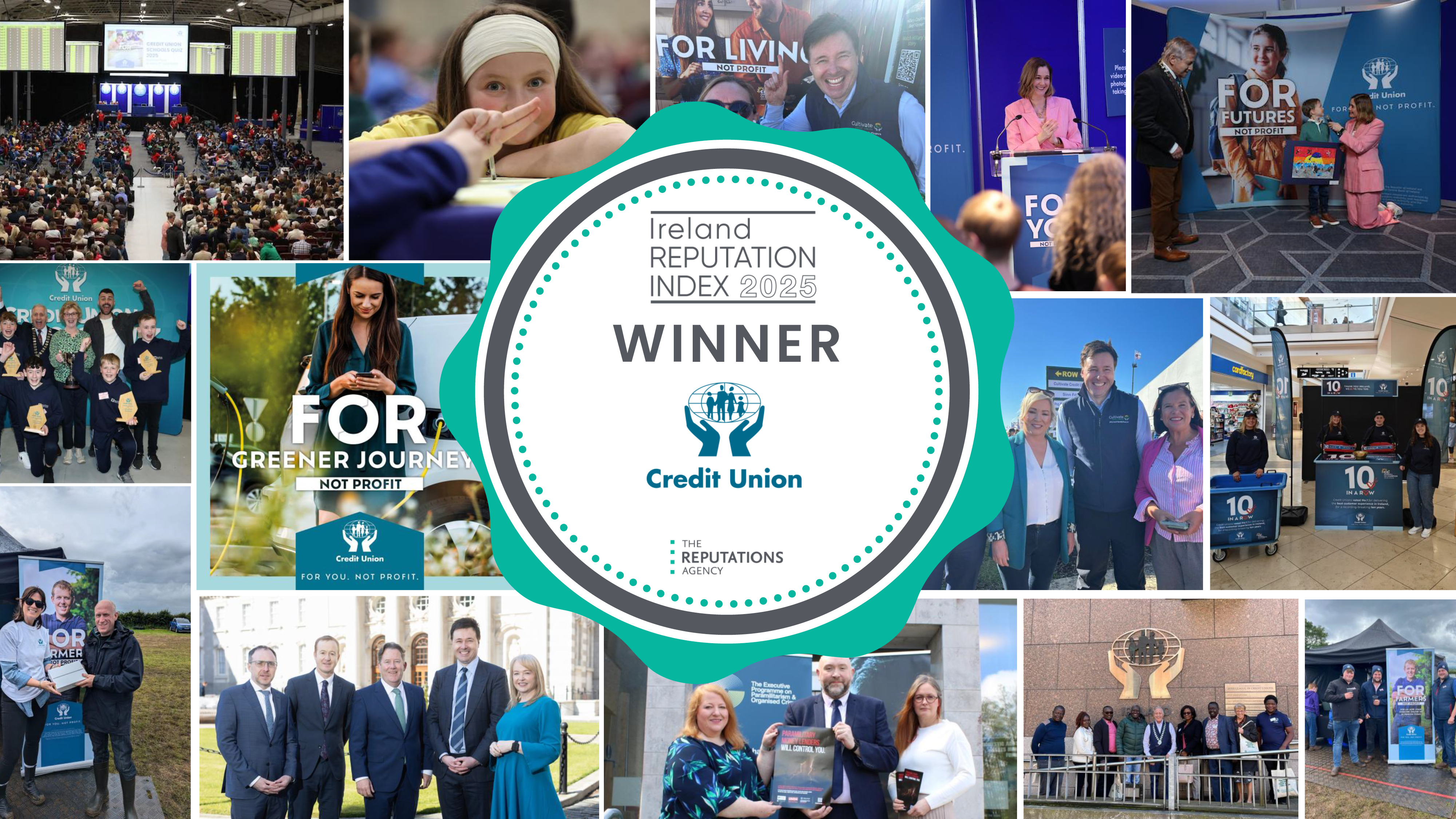 Three in a Row as Credit Unions top the Ireland Reputation Index 2025