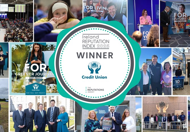Three in a Row as Credit Unions top the Ireland Reputation Index 2025